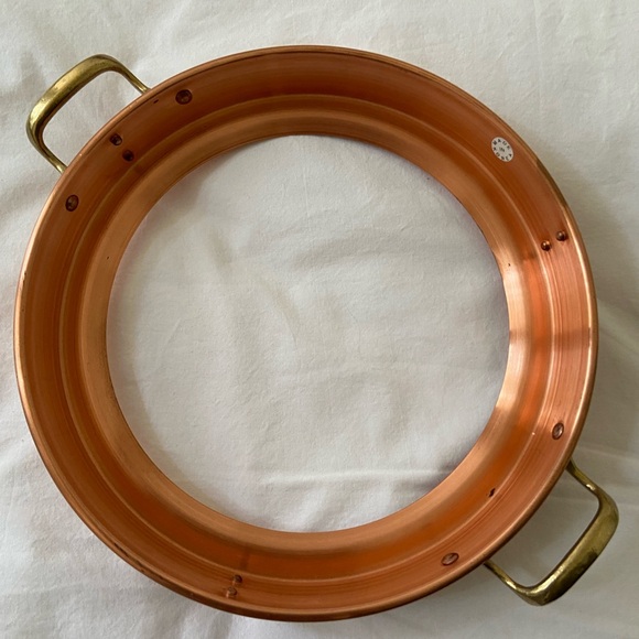 copper made in korea footed stand handled round - Picture 2 of 16